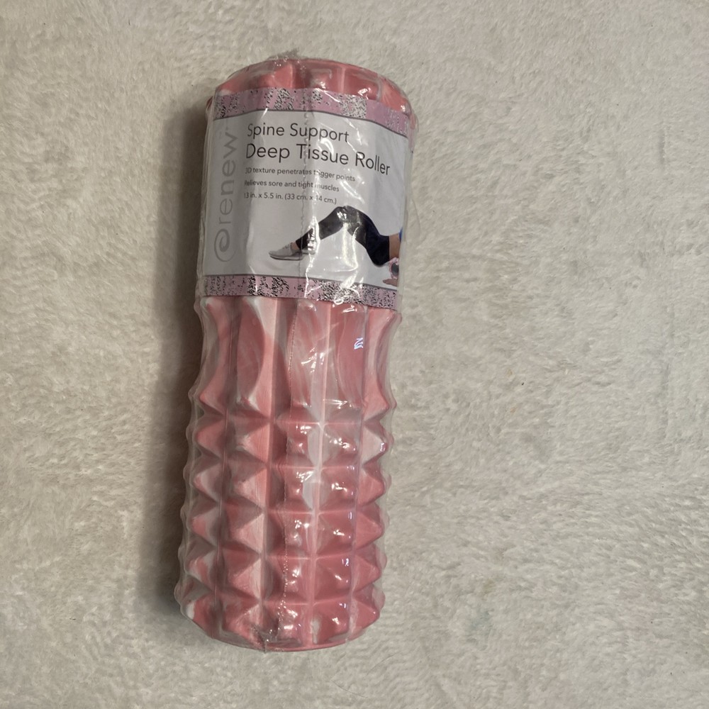 Renew Spine Support Deep Tissue Roller ~ 3D Texture Penetrates Trigger Points