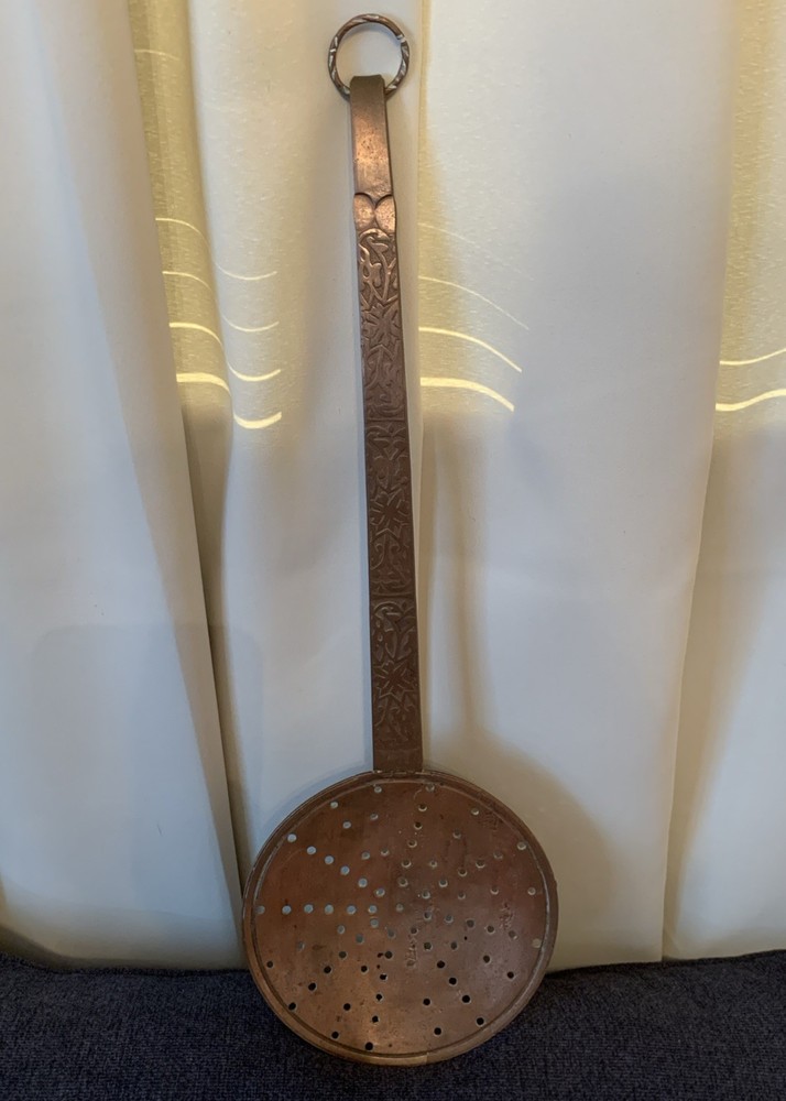 Antique large copper Ladle
