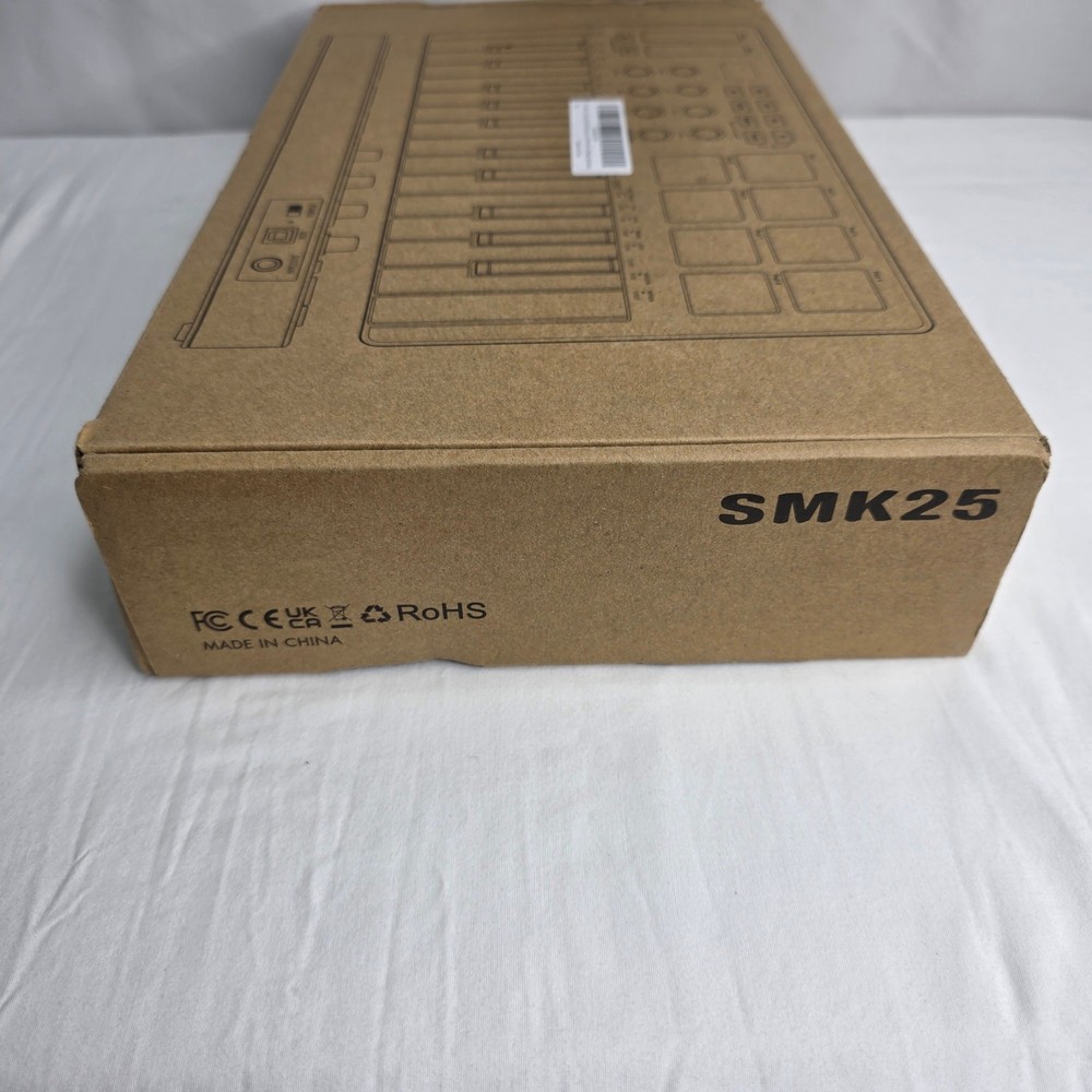 M-VAVE 25 Key USB MIDI Keyboard Controller W 8 Backlit Drum Pads Wireless