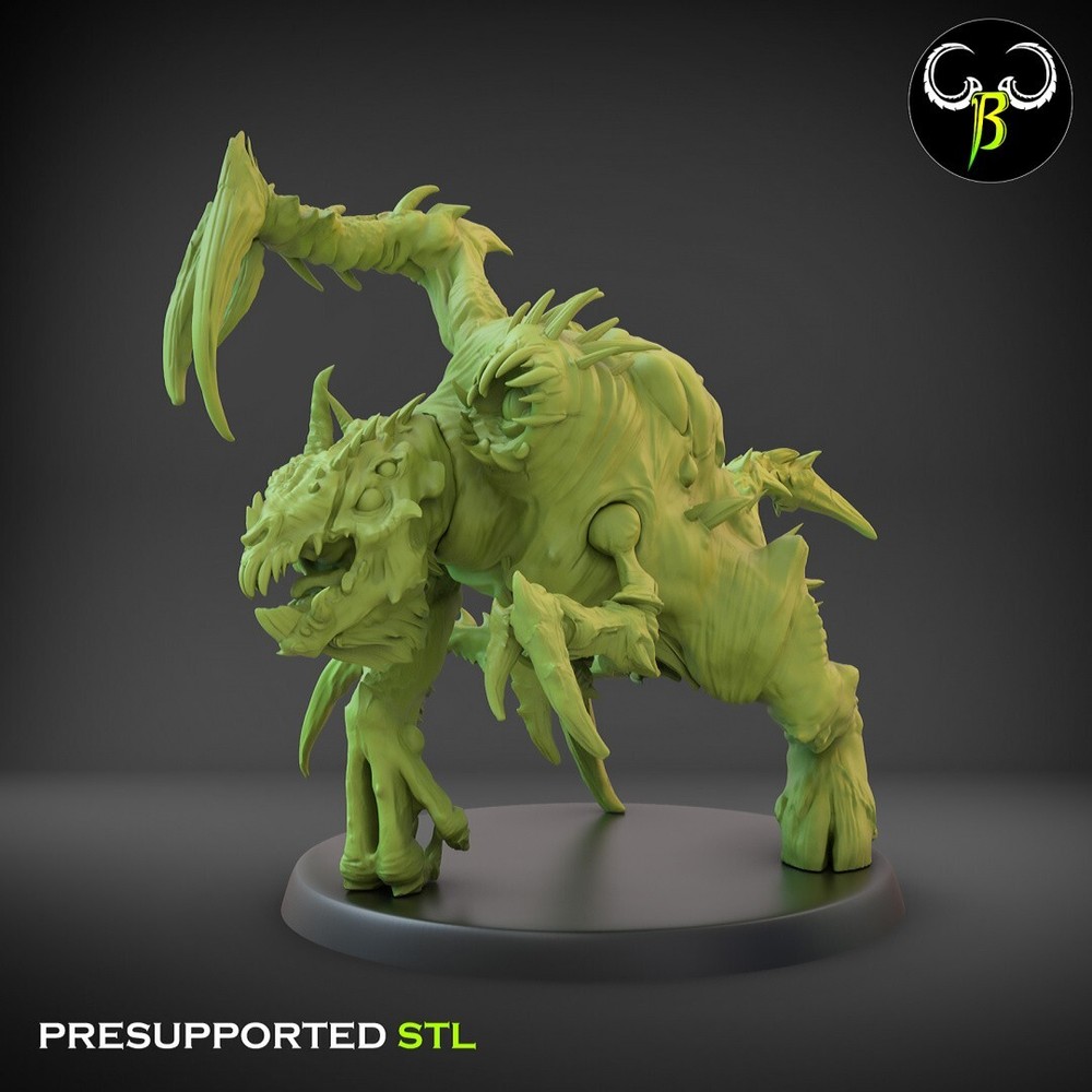 Fallen Crreatures, Mutated Beasts, 3D Printed ClayBeastCreation