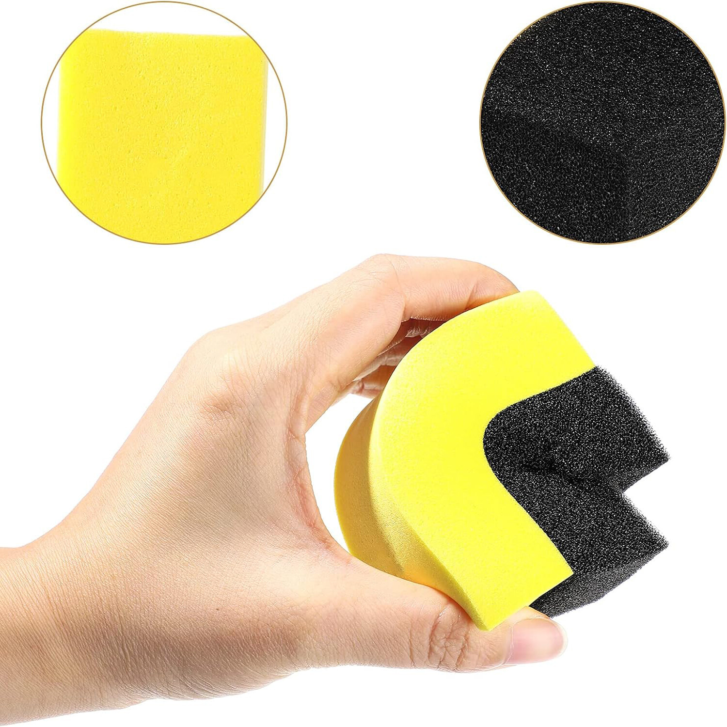 12X Tire Dressing Applicator Pad Car Contour Sponge Gloss Shine Protectant Wheel