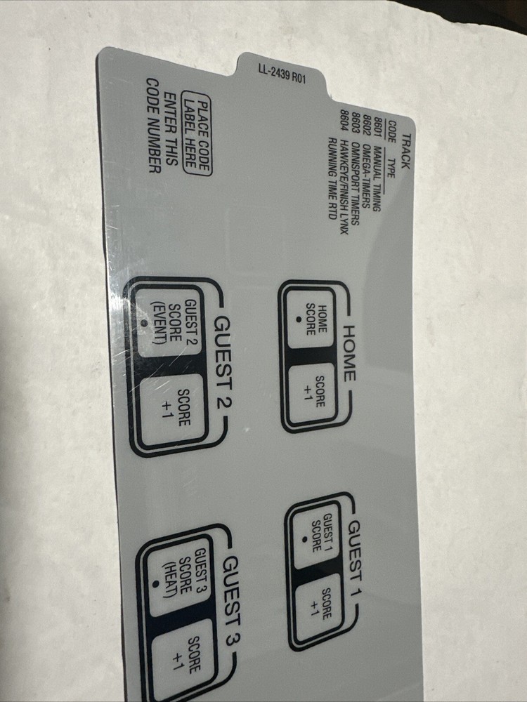 Daktronics Sport Insert for Allsport 5000 Control Console - TRACK