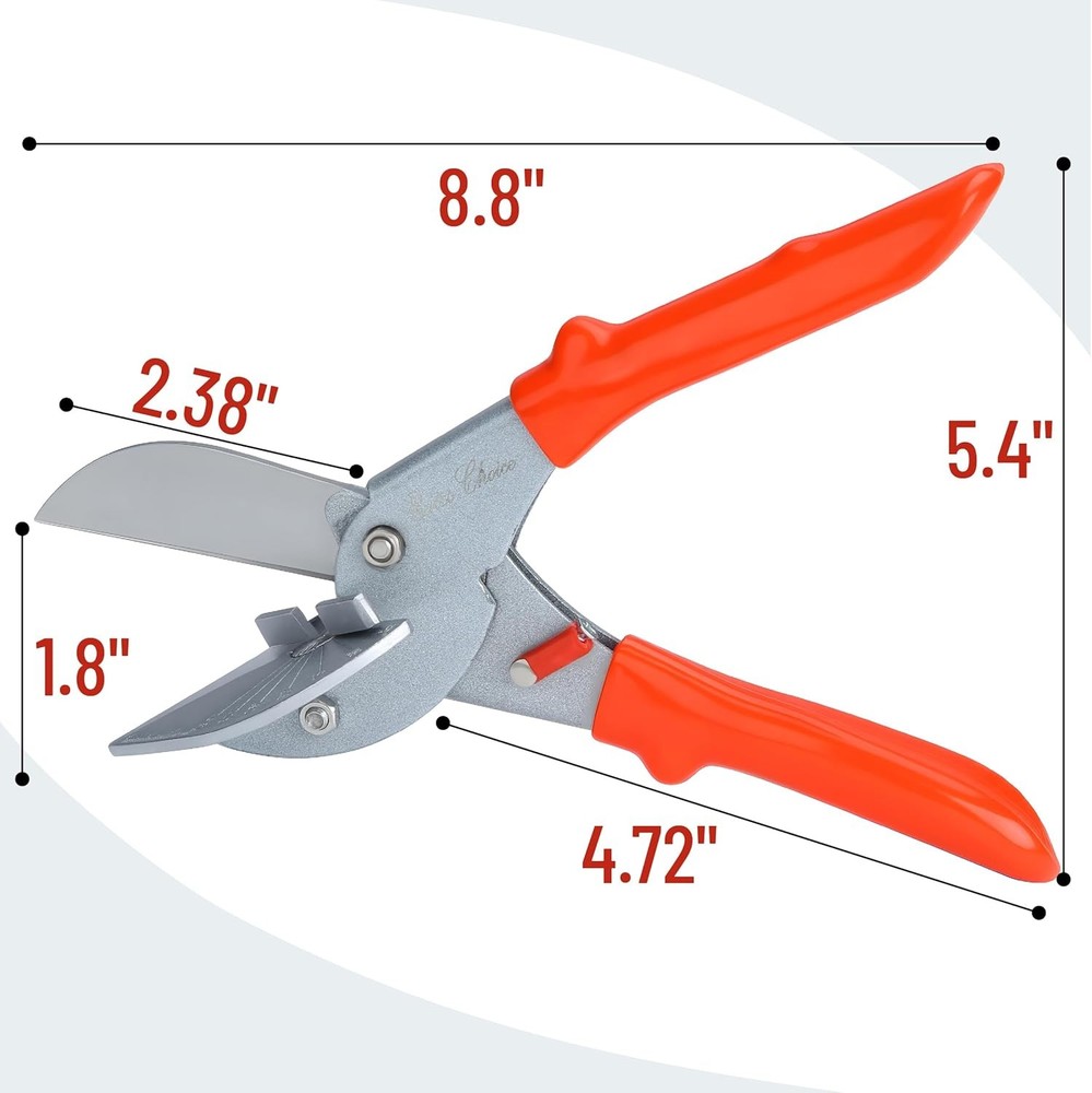 Multi Angle Miter Shears, Adjustable at 45 To 135° Safety Lock Cutting Tool