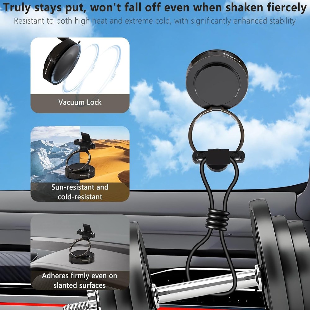 Radar Detector Mount Super Strong Suction Cup Car Windshield Bracket 360