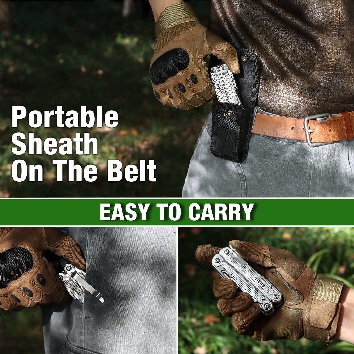 SHALL 18in1 Multitool Pliers,Multi Tool,Stainless Steel Multi-tool Pocket Knife