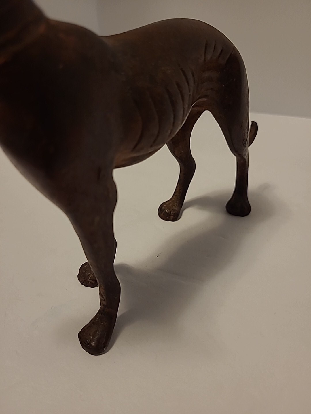 GREYHOUND Dog Figurine/Sculpture 19th C. Bronze 5 1/4" H x 7" L