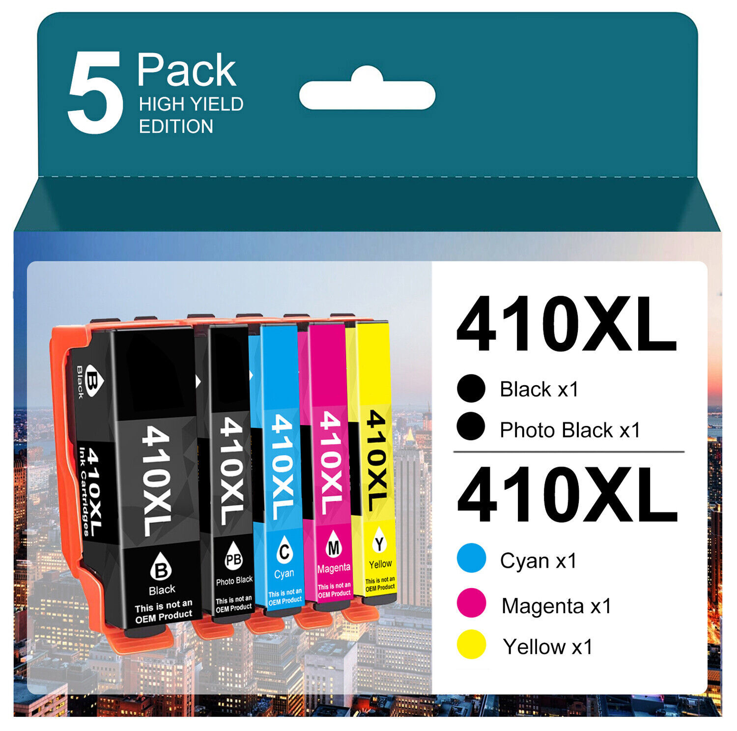 5 410XL T410XL Ink Compatible With Epson XP-830 XP-630 XP-7100XP-530 XP-635