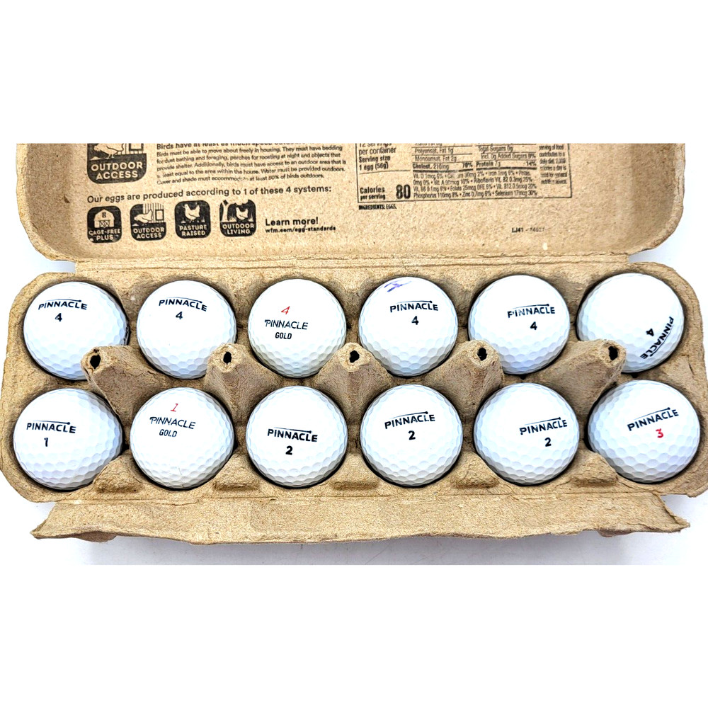 One Dozen PINNACLE Golf Balls Good Used