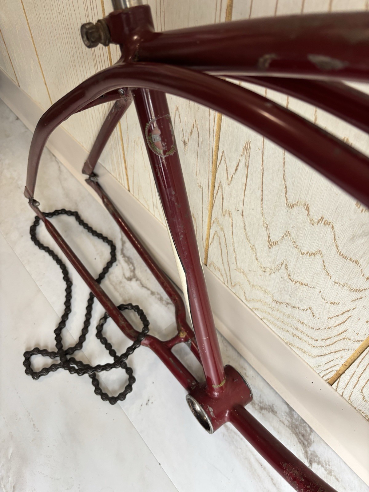 Prewar 1941 Schwinn Excelsior Autocycle Maroon Ivory Cantilever Frame