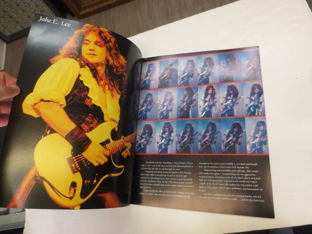 Ozzy Osbourne & Jake E. Lee Autographed Bark At The Moon World Tour 1984 Program