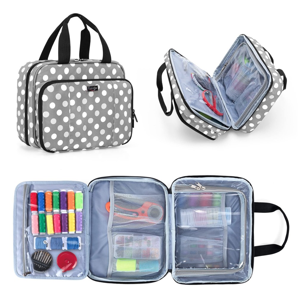 Large Sewing Organizer with 3 Inner Sections (Fold up Easily), Sewing Supply ...