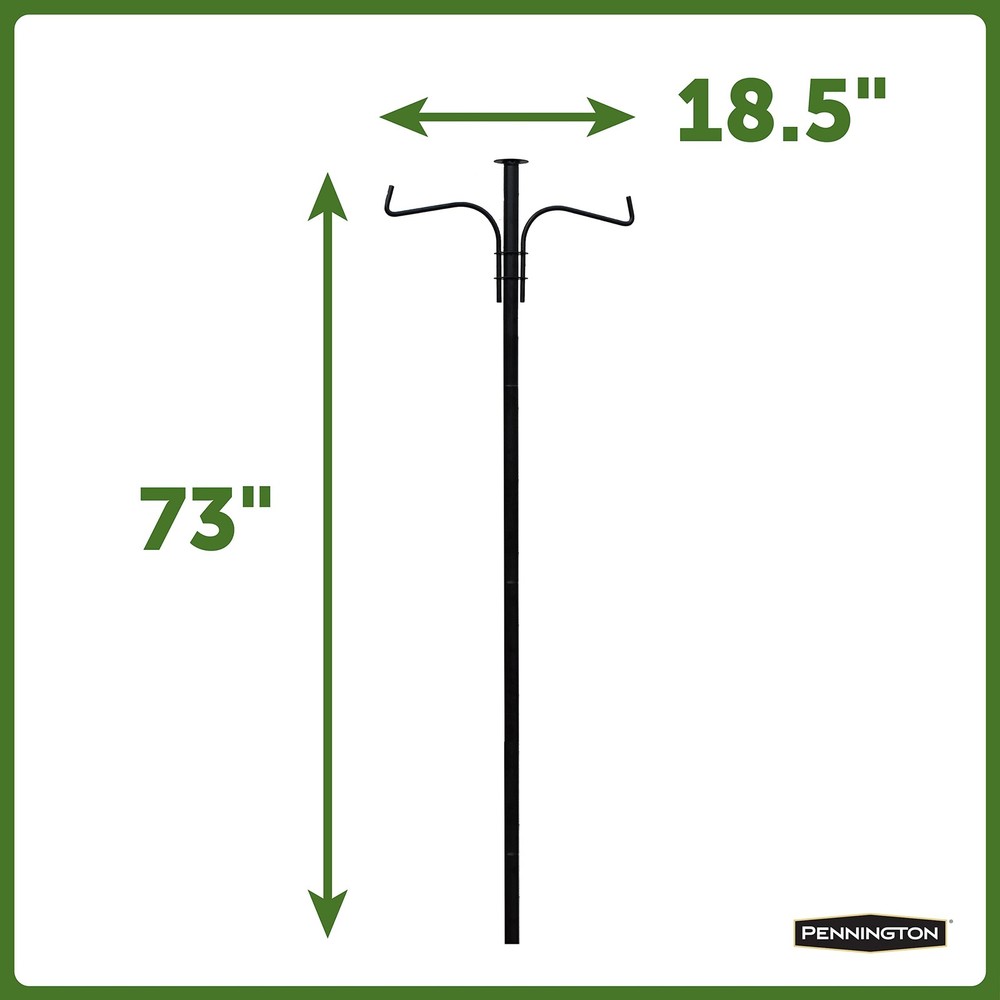 Pennington Feeder Pole Plus Bird Black 5 ft 5 ft,