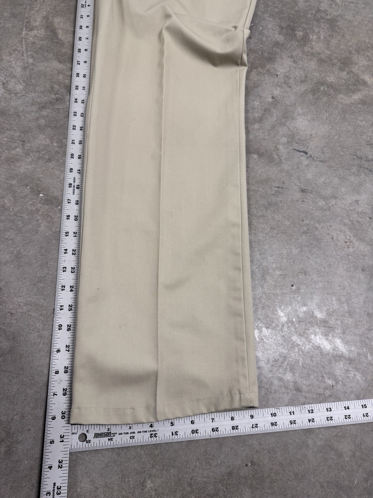 Vintage 1960s 1970s Workwear Slacks Trousers Men 35x30 Tan Sta-Prest Pants NEW