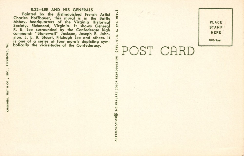 LEE & HIS GENERALS - PC4676