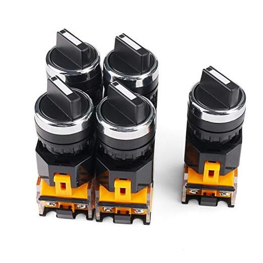 Rotary Switch 2 Positions Select Knob Waterproof Latching Rotary Selector