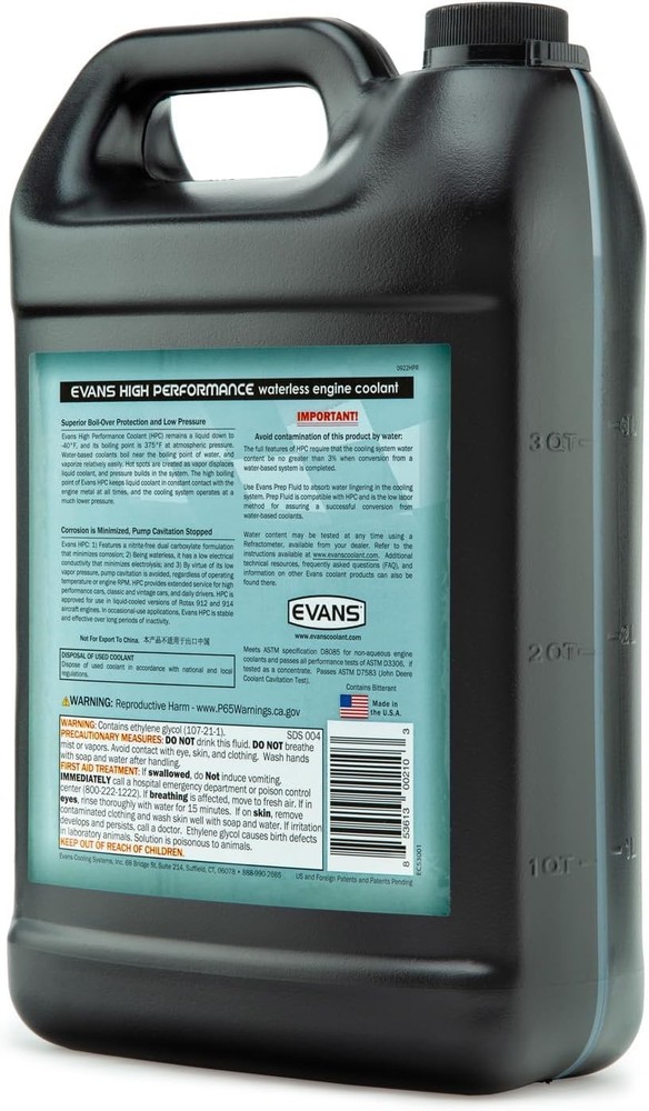 Coolant High Performance Waterless Coolant, 4 Gallon Pack