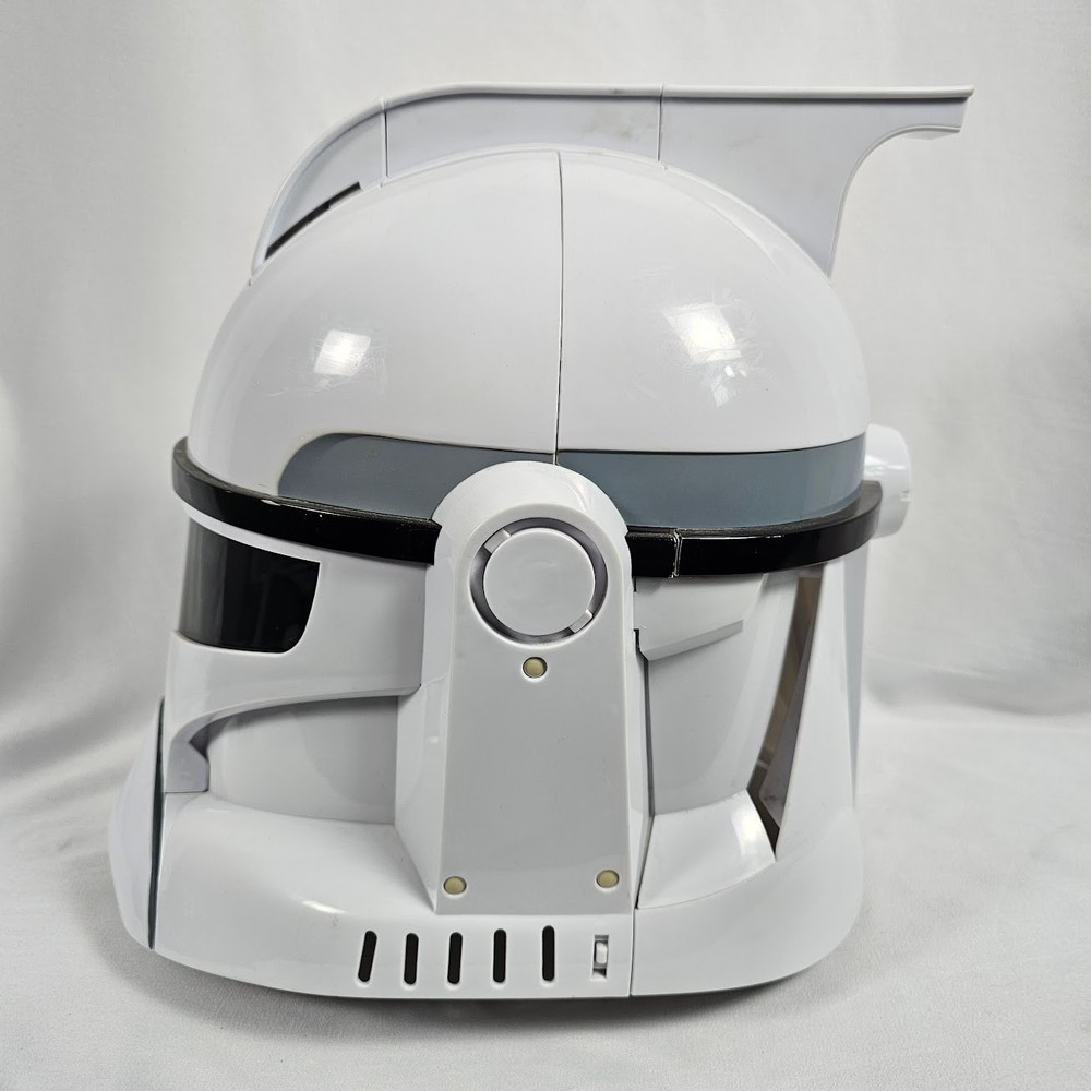 2008 Hasbro White Star Wars Clone Trooper Electronic Helmet - TESTED & Working