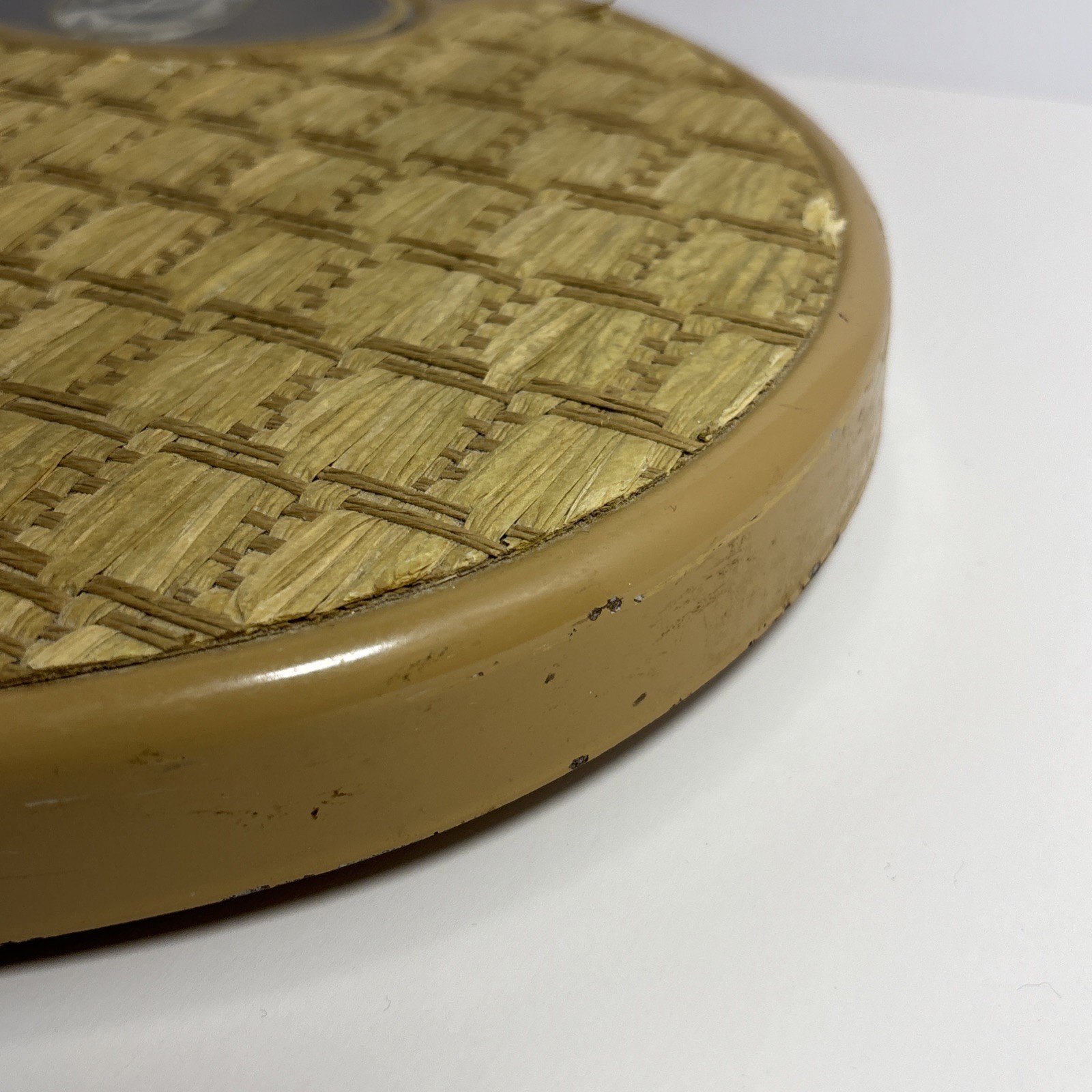 VTG Counselor Oval Bubble Viewer Bathroom Scale Mid Century Modern Rattan - USA