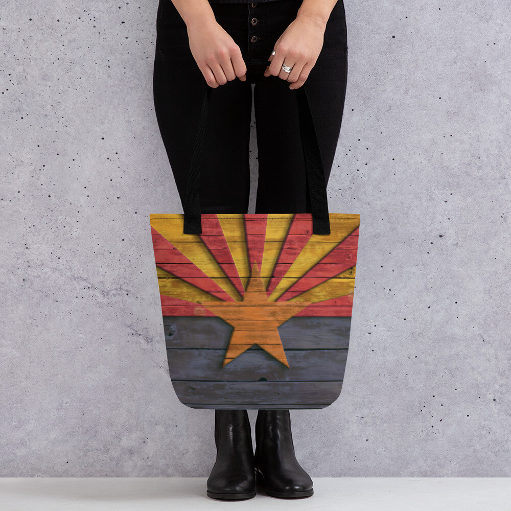 Rustic Arizona Flag Tote bag