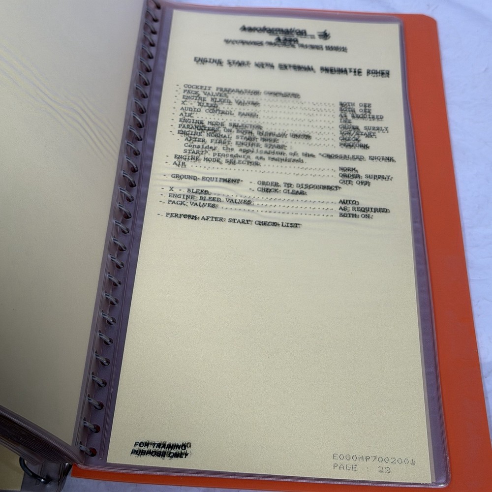 A320 Engine Run-Up Check-List Aeroformation Maintenance Training Manual