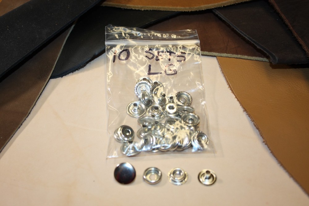 leather craft snaps " 10 complete sets "--Large