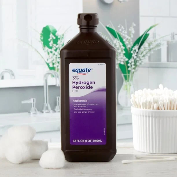 Equate 3% Hydrogen Peroxide Antiseptic Liquid, 6-Pack, 32 fl oz Each