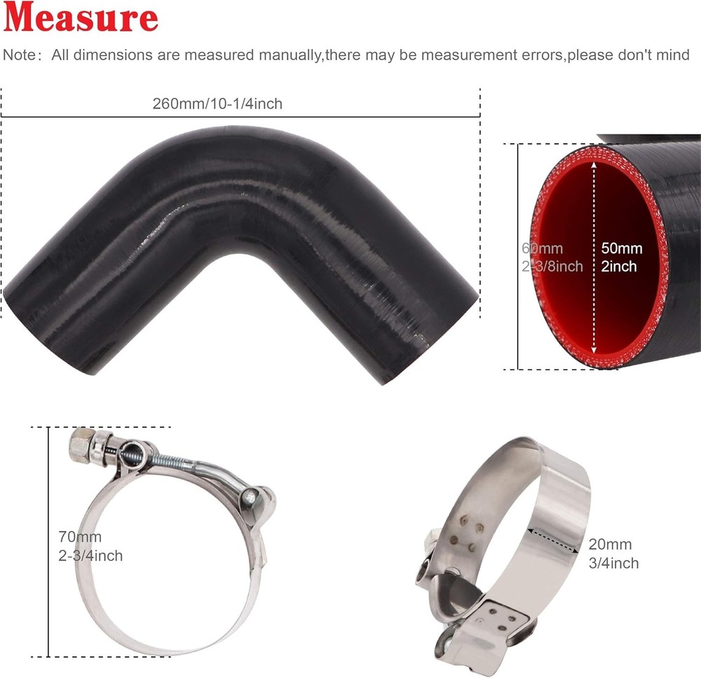 90 Degree Elbow Coupler Silicone Hose