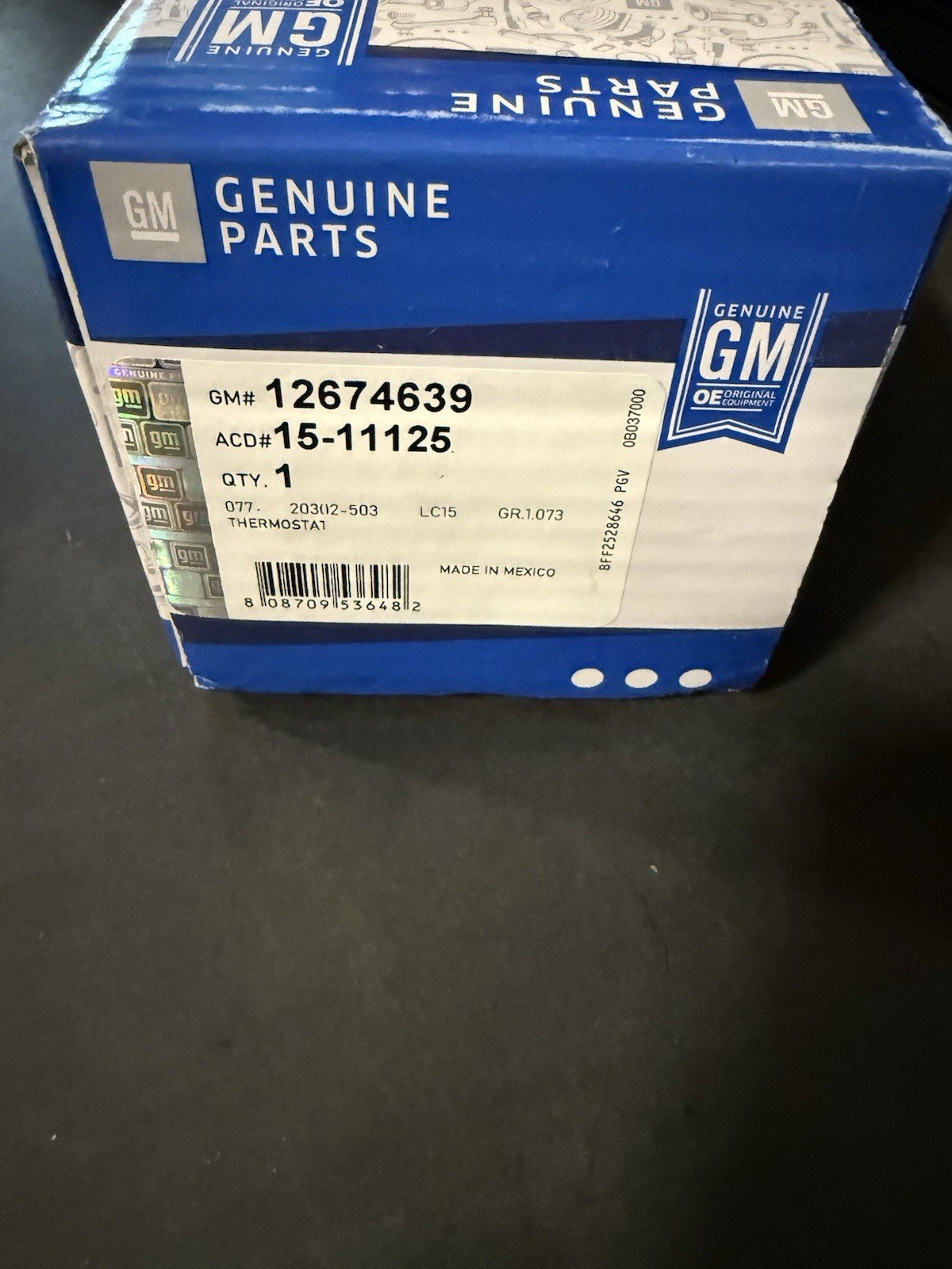 NEW OEM Genuine GM Engine Coolant Thermostat Kit 12674639