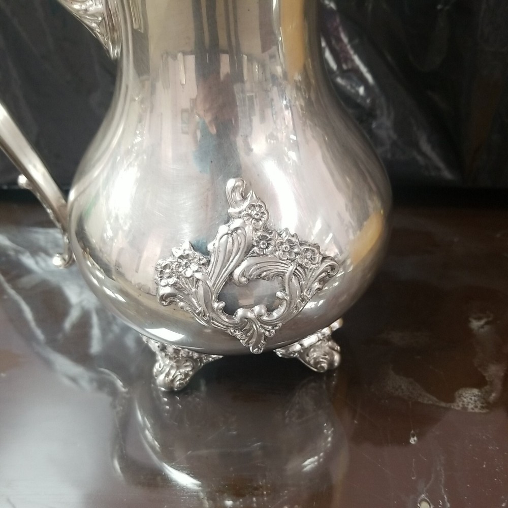 Vintage Silver Plated Pitcher 9" Tall