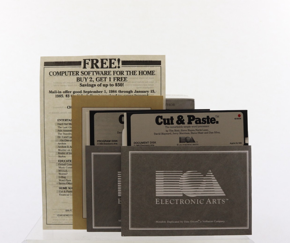 Cut & Paste Apple II Electronic Arts 1983