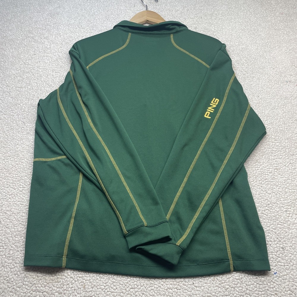 PING Pullover Mens L Green SensorCool Quarter Zip Golf Performance Long Sleeve