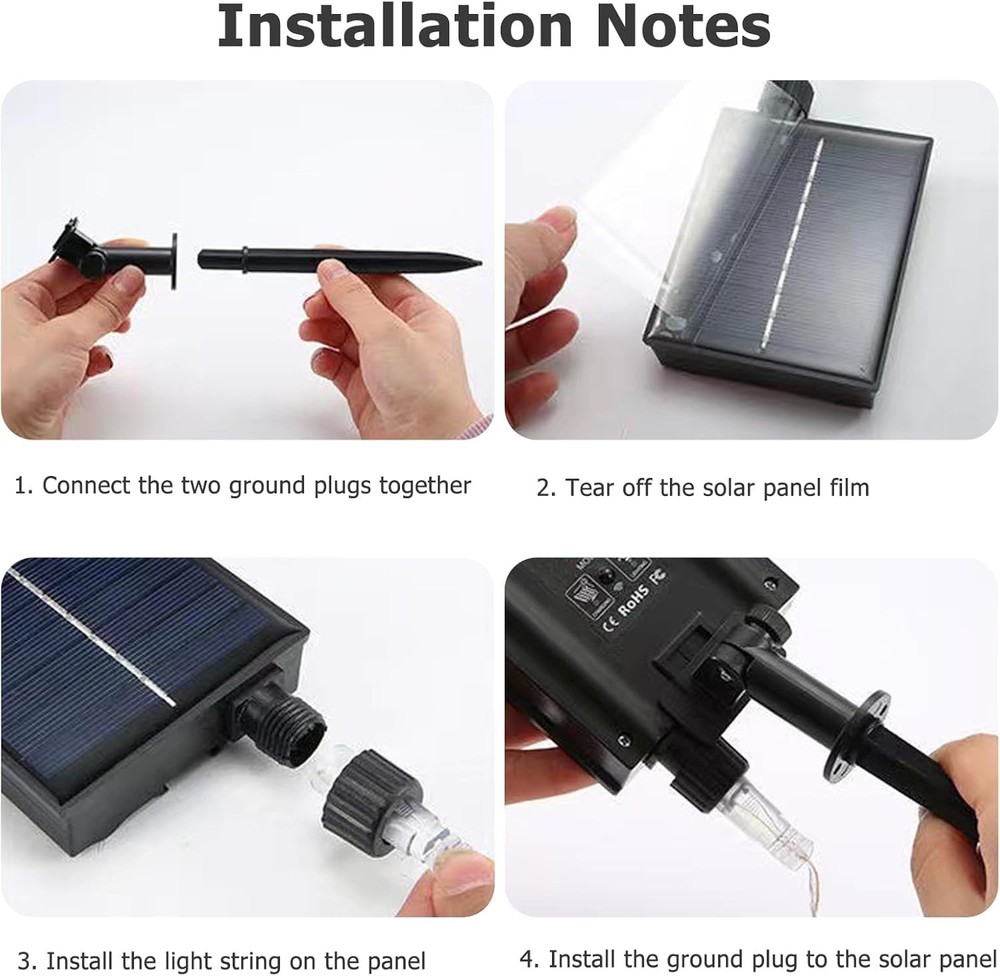 Solar Battery Box for LED String Lights, Outdoor String Lights Control Panel wit