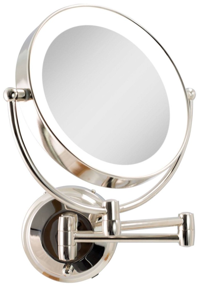 Next Generation® Polished Nickel LED Wall Makeup Mirror