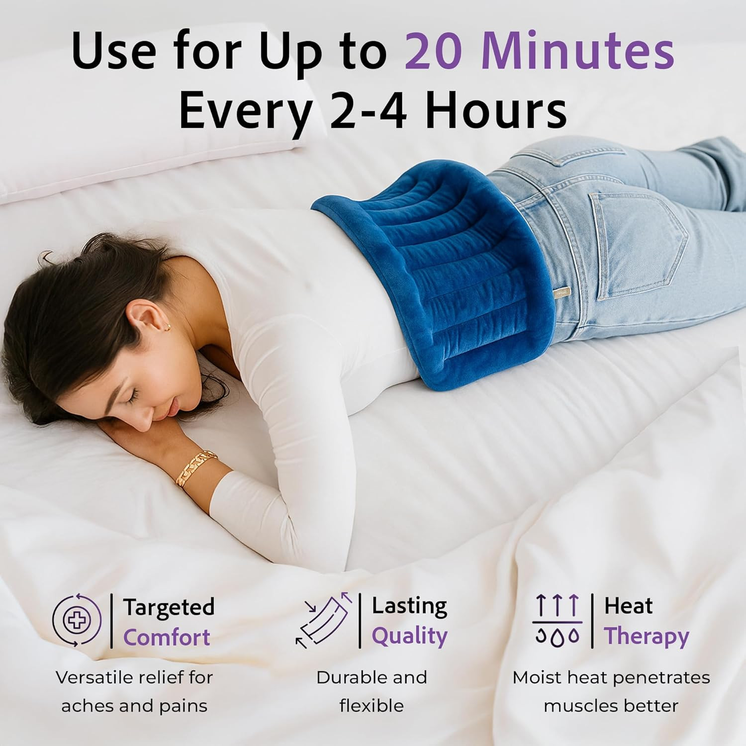 Microwavable Heating Pad for Back Pain Relief – Moist Heat Pack for Neck & Shoul