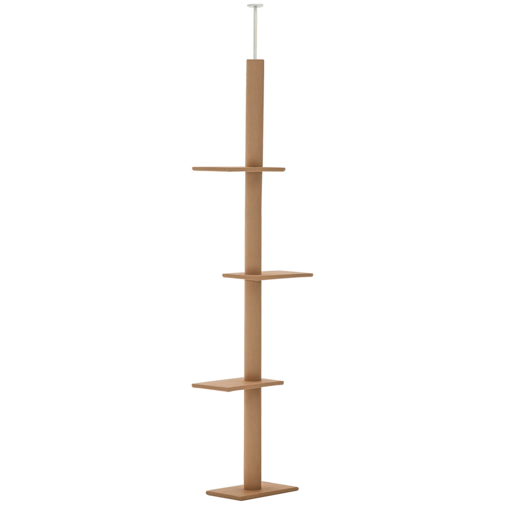 4-Level Height Adustable Cat Tree Condo Brown