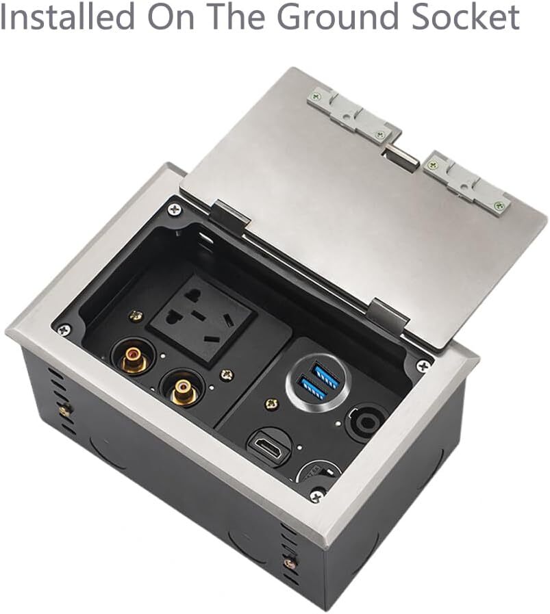 Dual USB 3.0 Panel Mount Adapter - Threaded Round Connector with Black