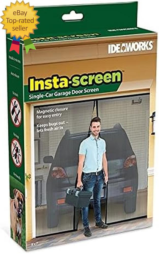 Single Garage Door Screen, 7'X8' easy to use and handle