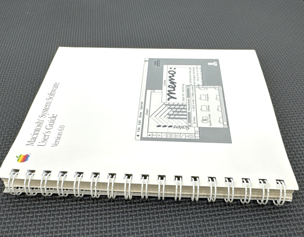 Vintage Apple Computers Manual Book - 1988 Macintosh System Software V 6.0 Guide