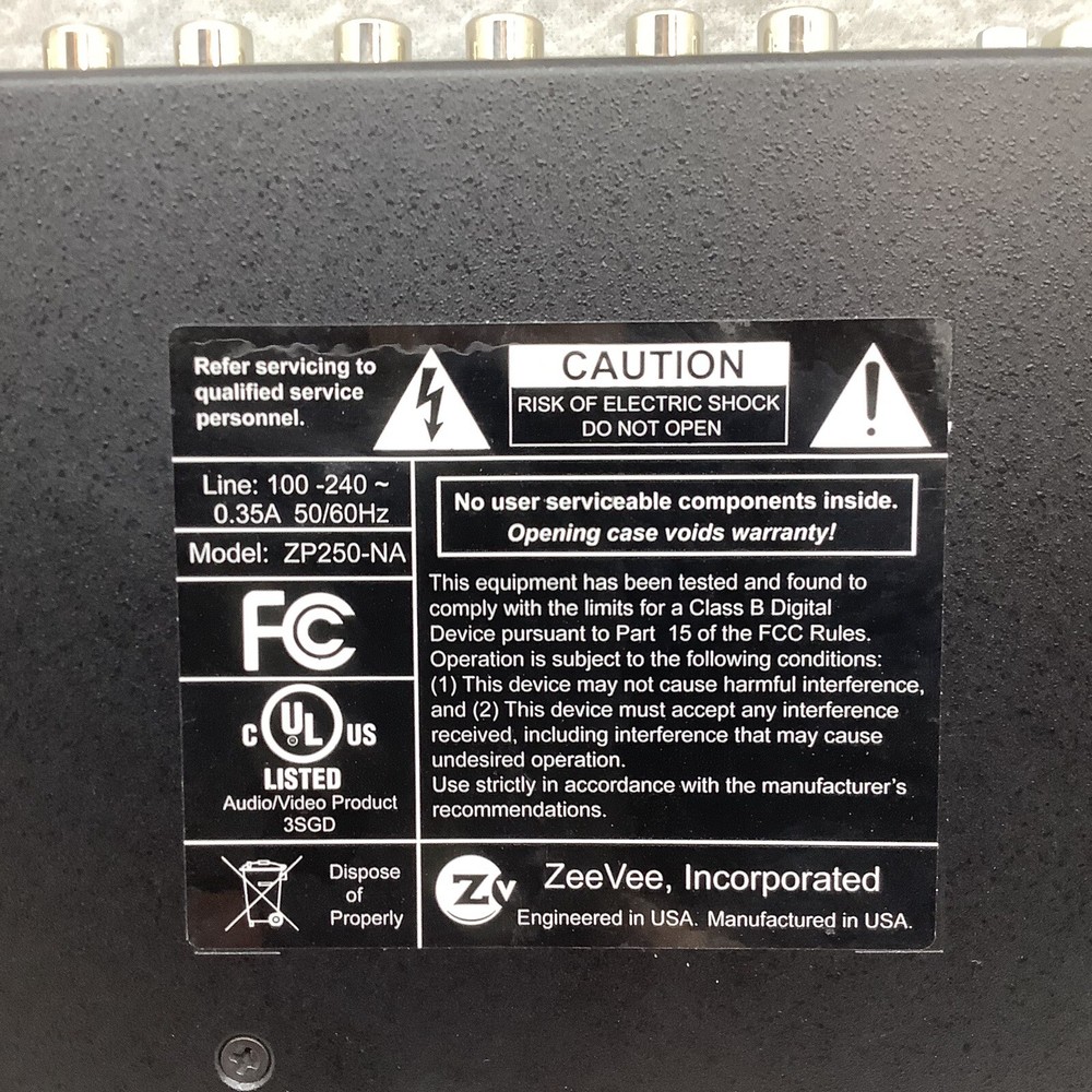 ZeeVee ZvPro 250 MPEG-2 Encoder Modulator With Rack Mount Ears