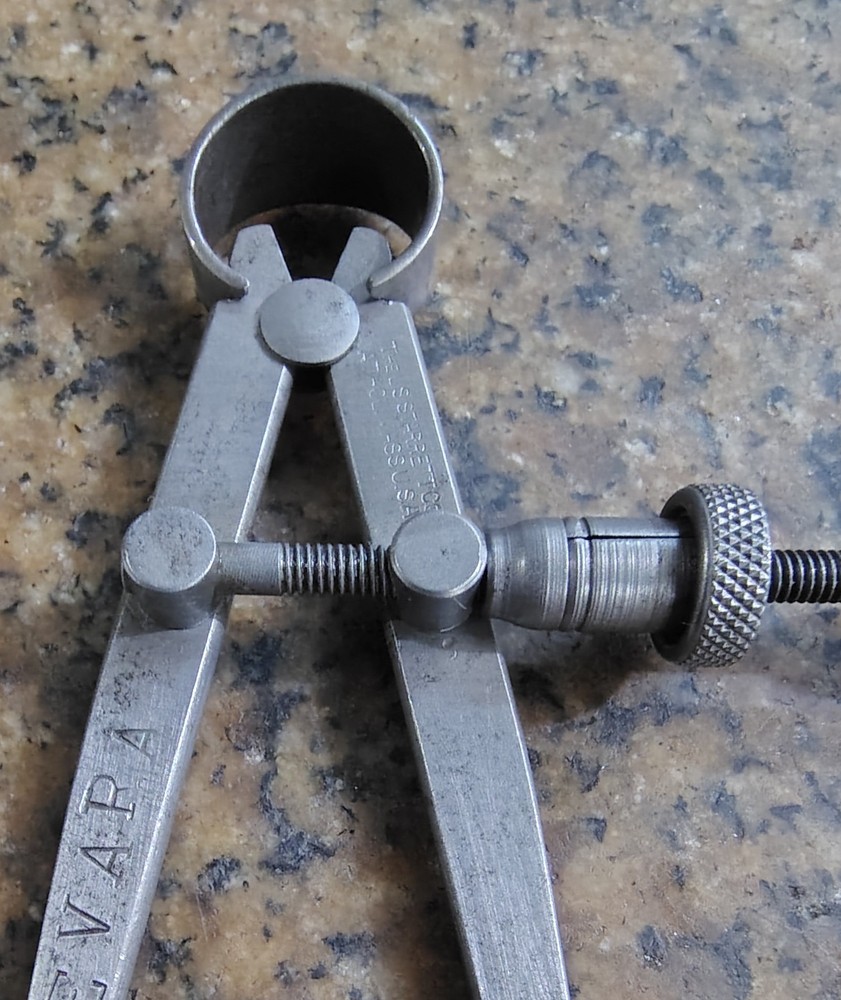 🗽 VINTAGE STARRETT ID CALIPER 4" WITH QUICK NUT