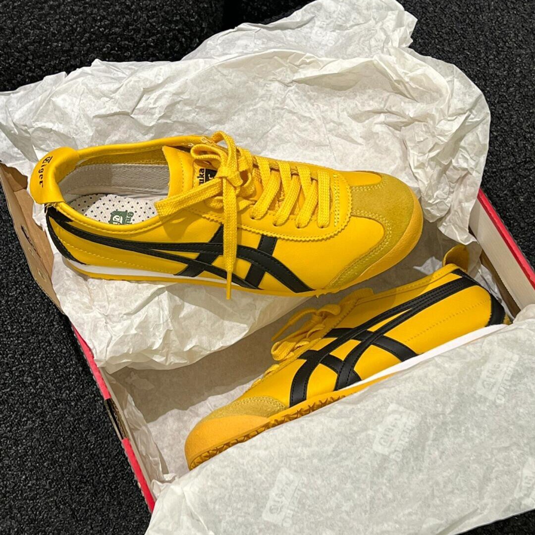Onitsuka Tiger Mexico 66 Yellow Black Shoes New Without Box 1183C102-751