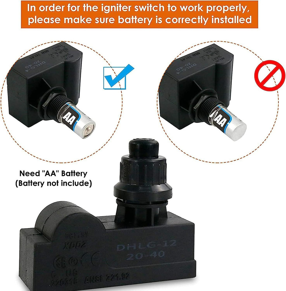 Push Button Grill Ignitor 2 Outlet Electronic Igniter Kit for Charbroil Advantag