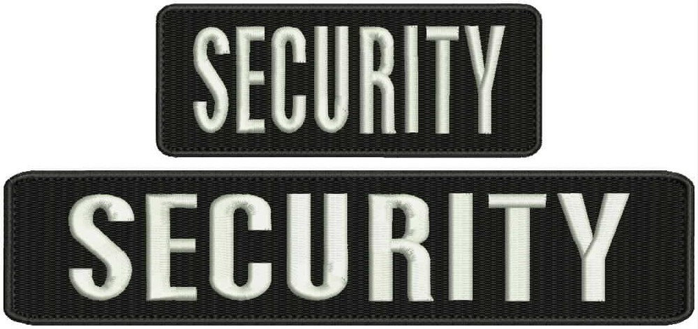 Security embroidery patch 2x9 and 2x5 hook