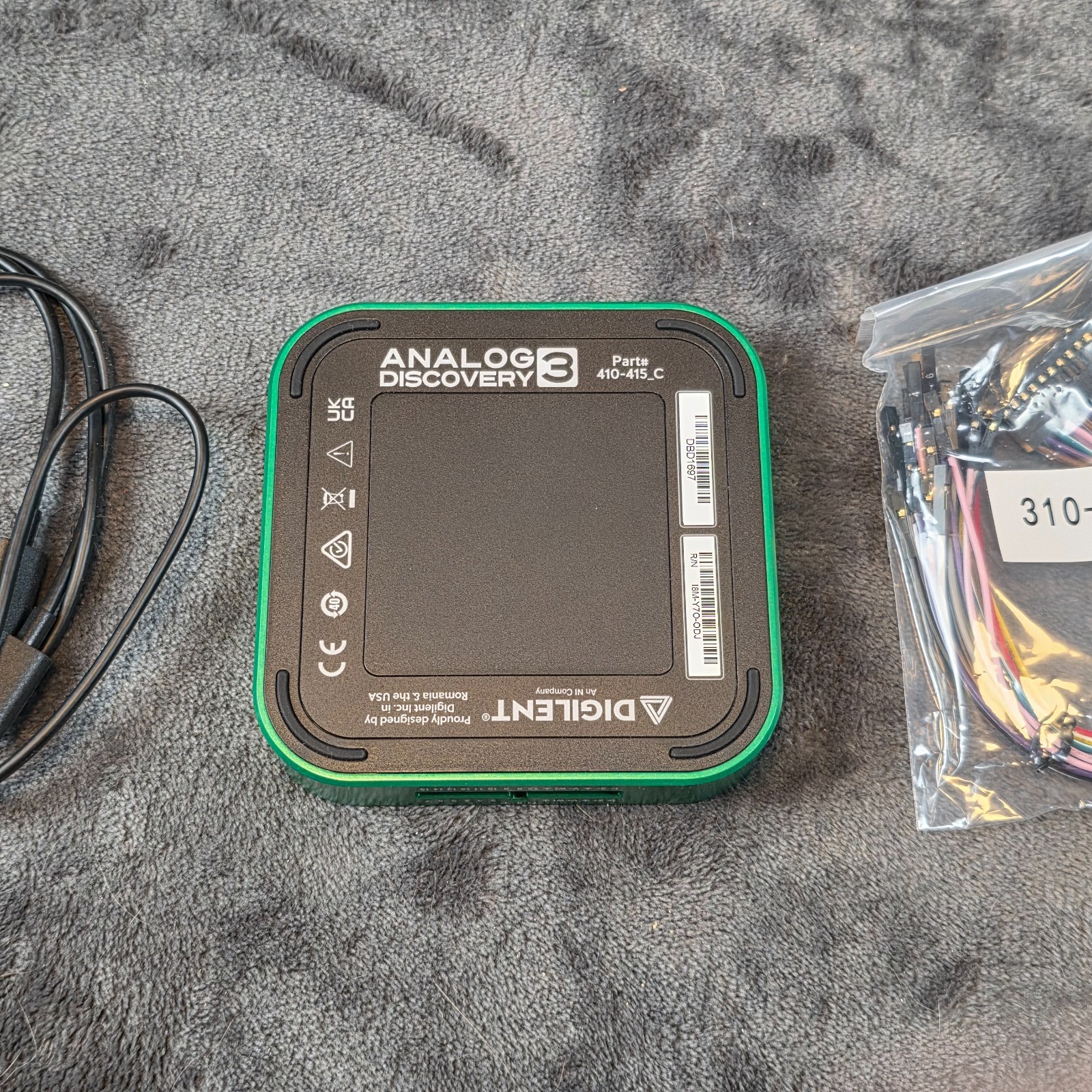 Digilent Analog Discovery 3 USB Oscilloscope A Kit With Leads and USC C Cable