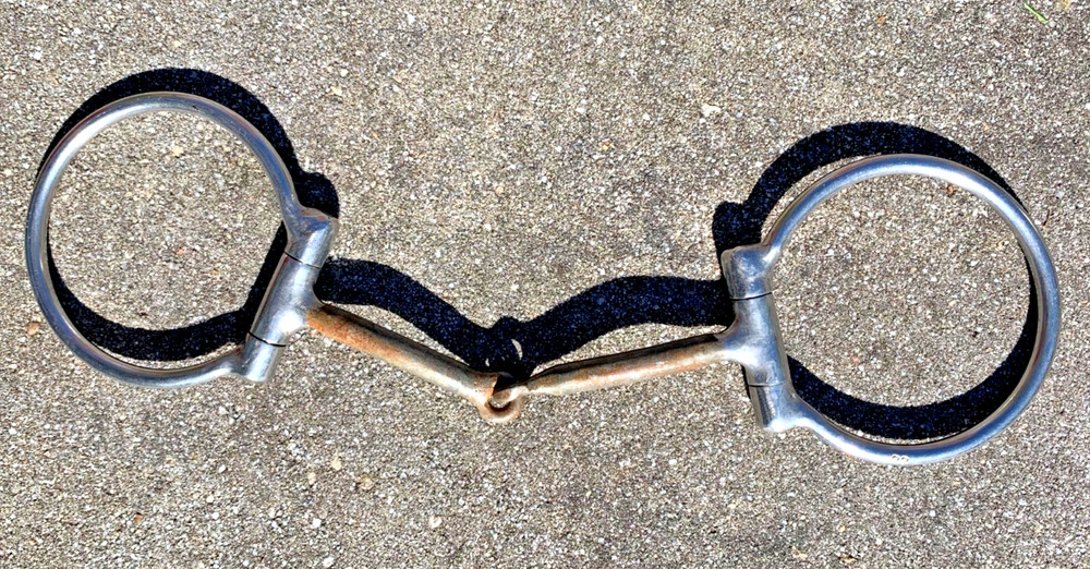 5" Sweet Iron Offset D Ring Snaffle Bit Western Horse Riding Training MARKED: RR