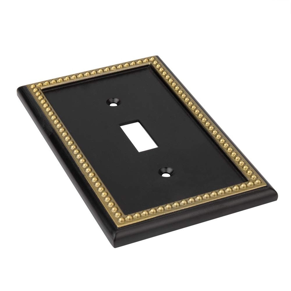 Pearled Frame Decorative Wall Plate Switch Plate Outlet Cover (Single Toggle ...
