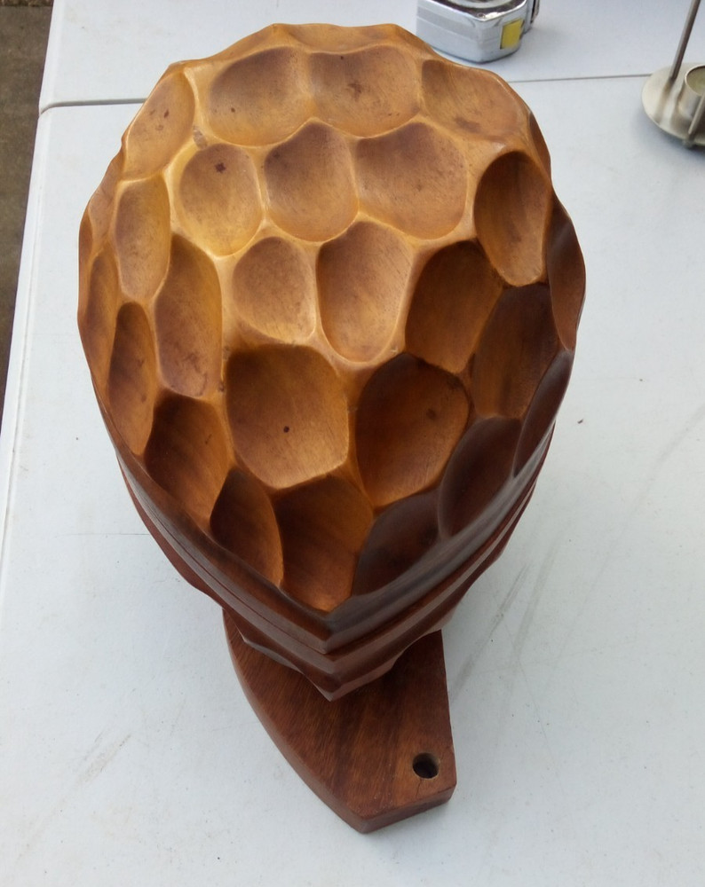 Hand Carved Nut Cracking Bowl