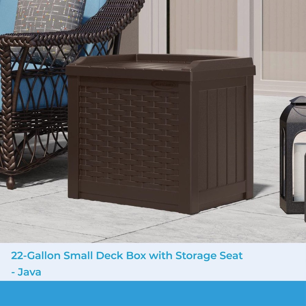 22 Gallon Small Resin Storage Seat Java Ssw600j