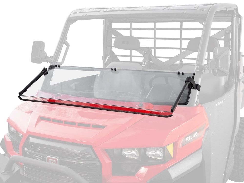 SuperATV Scratch-Resistant Flip Down Windshield for Gravely Atlas JSV/2023+