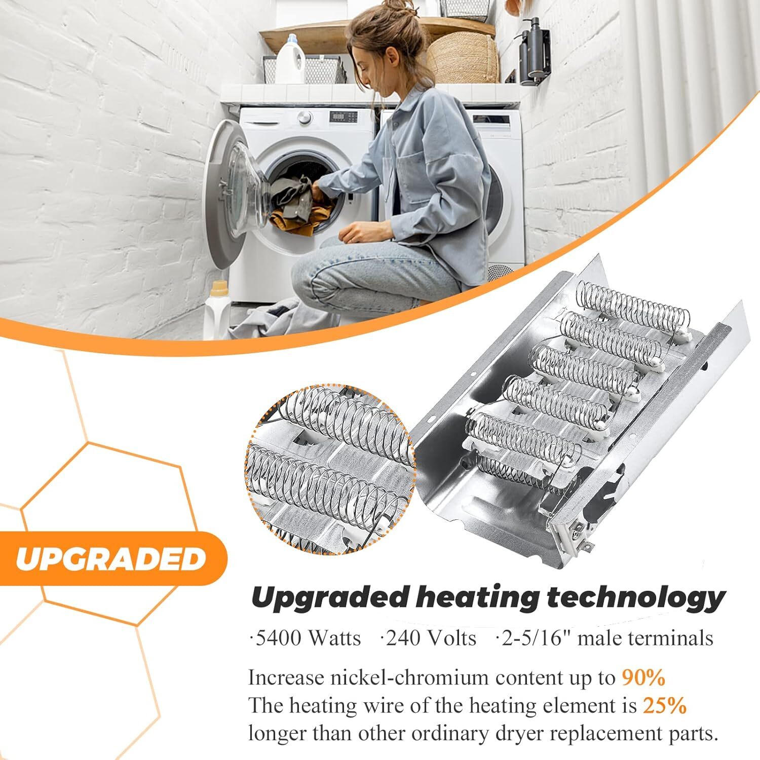 279838 & 279816 Dryer Heating Element Thermostat Fuse Kit for Whirlpool Maytag